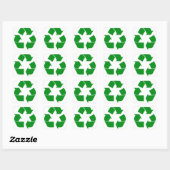 Recyclage-symbool - groen vierkante sticker (Vel)
