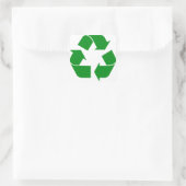 Recyclage-symbool - groen vierkante sticker (Tas)
