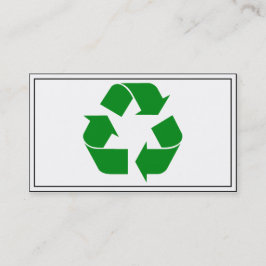 Recyclage-symbool - groen visitekaartje