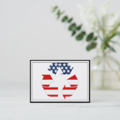 Recyclage-symbool - Rood wit en blauw Visitekaartje (Staand voorkant)