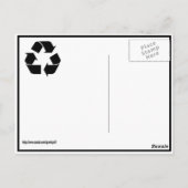 Recyclage-symbool - zwart briefkaart (Achterkant)