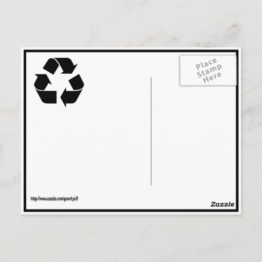 Recyclage-symbool - zwart briefkaart (Achterkant)