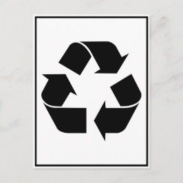 Recyclage-symbool - zwart briefkaart