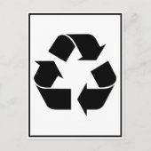 Recyclage-symbool - zwart briefkaart (Voorkant)