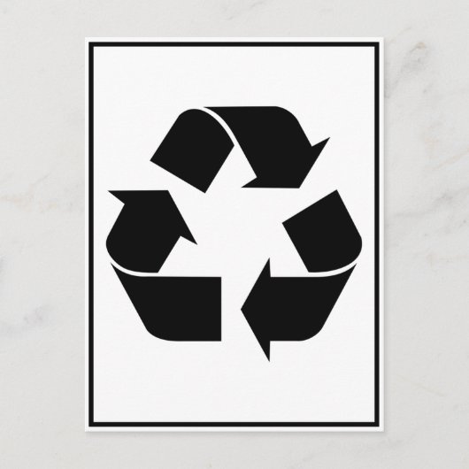Recyclage-symbool - zwart briefkaart (Voorkant)