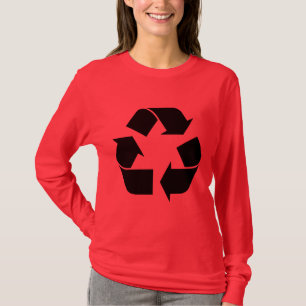 Recyclage-symbool - zwart t-shirt