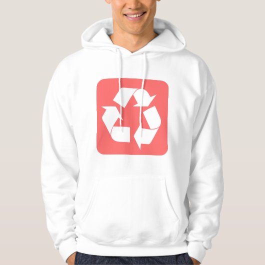 Recyclage - Tropisch roze Hoodie (Voorkant)