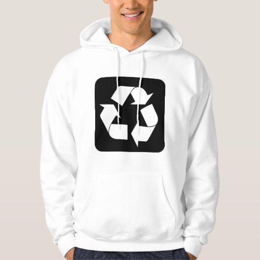 Recyclage - zwart hoodie (Voorkant)
