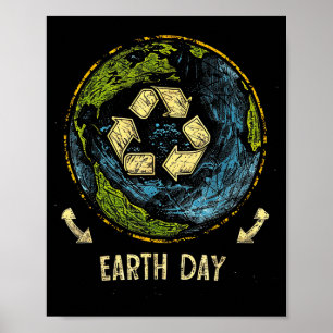 Recycle Aarddag Natuur Planeet Natuurbehoud Boom Poster