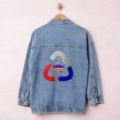 Recycle Amerikaanse Ster Symbool Denim Jacket (Hangar)