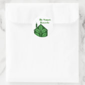 Recycle Be Slimme milieukwesties Ronde Sticker (Tas)