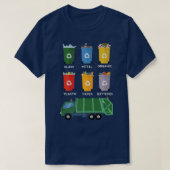 Recycle Bin Garbage Day Waste Management Garbage T T-shirt (Design voorkant)