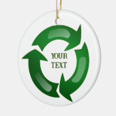 Recycle Cirkel Symbool Foto Kerstmis Keramisch Ornament (Links)