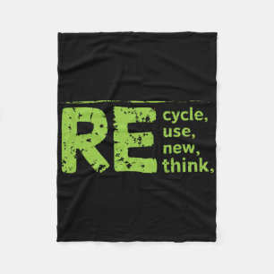 Recycle Gebruik nieuwe Think Fleece Deken