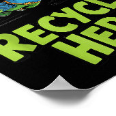Recycle held kinderen aarde dag  poster (Hoek)
