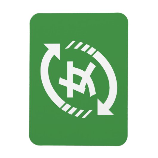 Recycle Japanse Meisjes | Kanji Nihongo Bord Magneet (Verticaal)