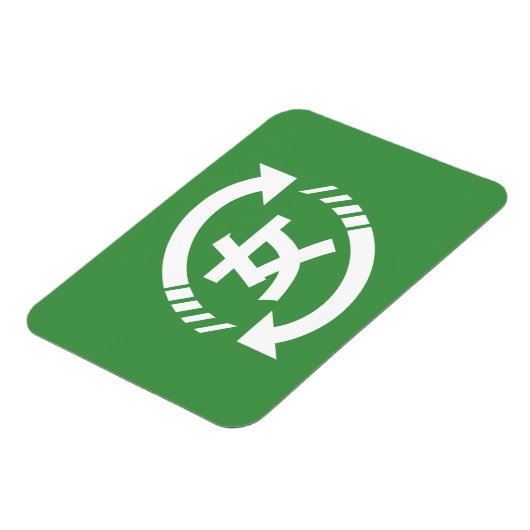 Recycle Japanse Meisjes | Kanji Nihongo Bord Magneet (Linkerzijde)