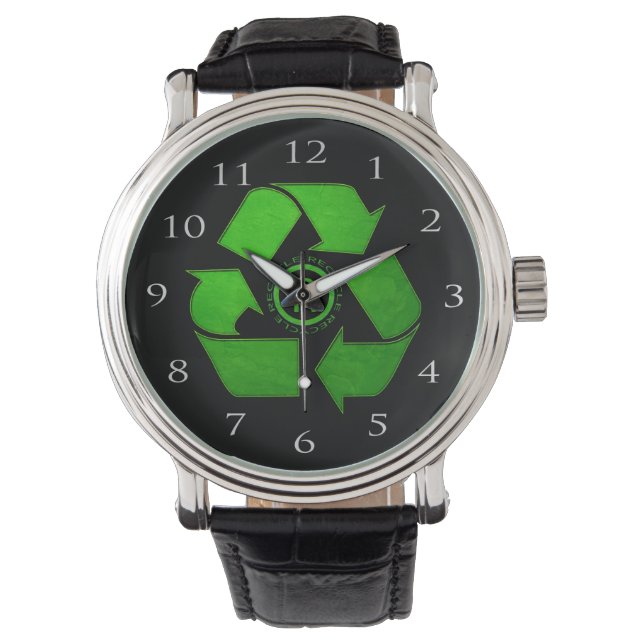 Recycle Logo by Shirley Taylor Horloge (Voorkant)