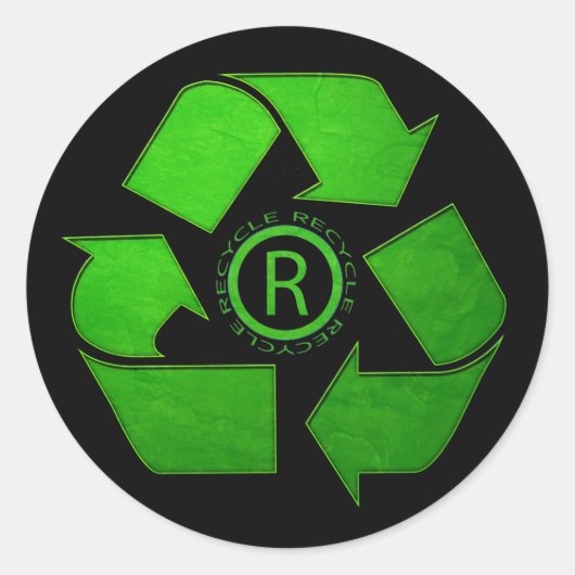 Recycle Logo by Shirley Taylor Ronde Sticker (Voorkant)