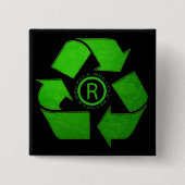 Recycle Logo by Shirley Taylor Vierkante Button 5,1 Cm (Voorkant)