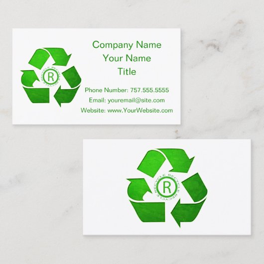 Recycle Logo by Shirley Taylor Visitekaartje (Voorkant / Achterkant)