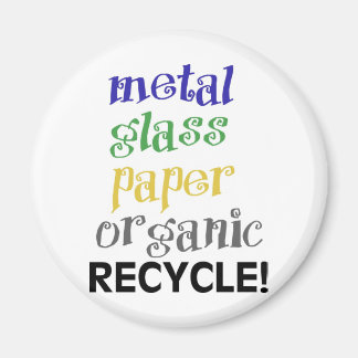 Recycle! Materialenlijst! Magneet