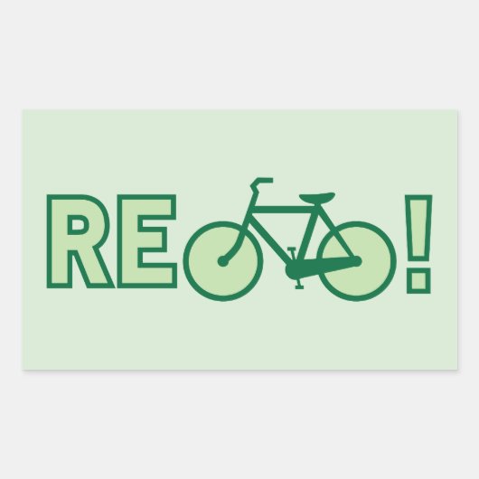 Recycle Rechthoekige Sticker (Voorkant)