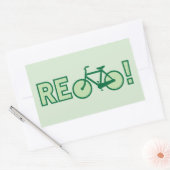 Recycle Rechthoekige Sticker (Envelop)