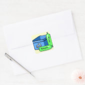 Recycle Reuse Vierkante Sticker (Envelop)