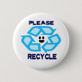 Recycle Ronde Button 5,7 Cm (Voorkant)