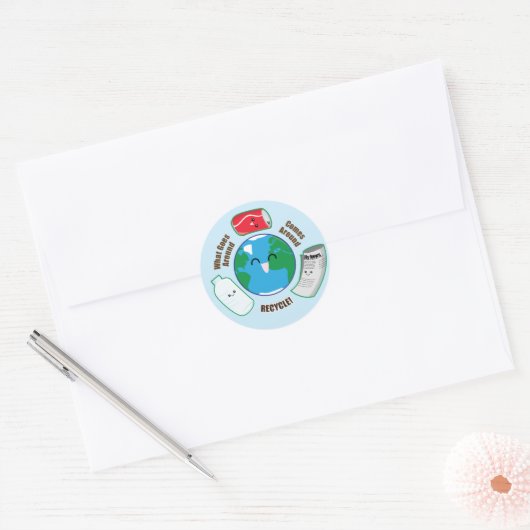 Recycle Ronde Sticker (Envelop)