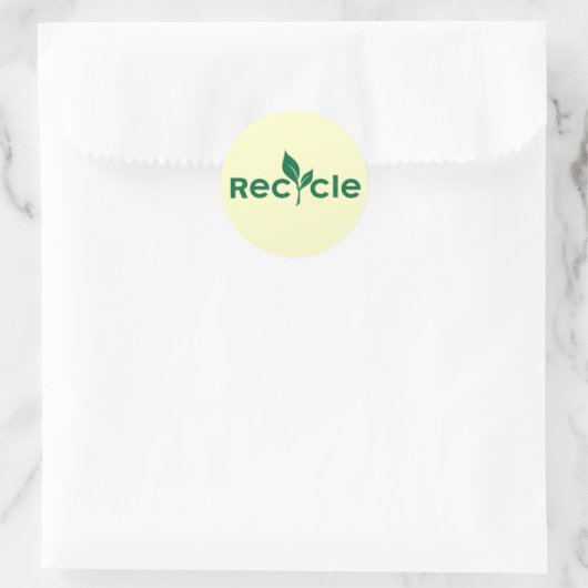 Recycle Ronde Sticker (Tas)