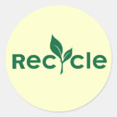Recycle Ronde Sticker (Voorkant)
