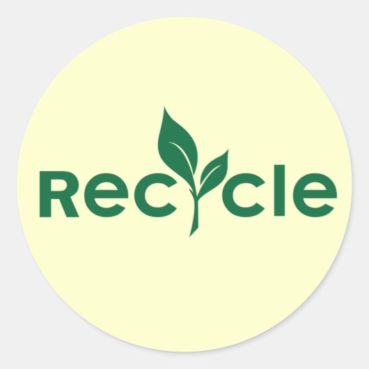 Recycle Ronde Sticker (Voorkant)