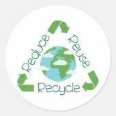 Recycle Ronde Sticker (Voorkant)