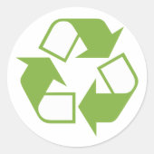 Recycle Ronde Sticker (Voorkant)