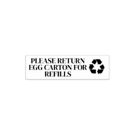 recycle symbool Retourneer eierdoos aub Zelfinktende Stempel