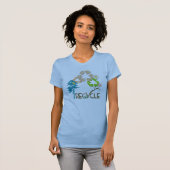 Recycle Vintage Dames Vogel T-Shirt (Voorkant volledig)