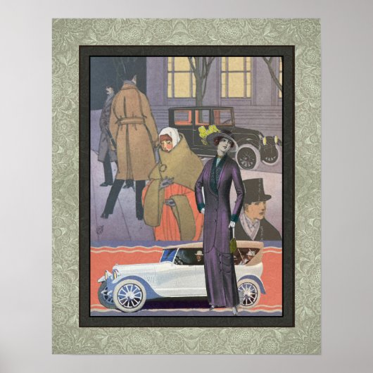 RECYCLED ART: 1930s MAGAZINE COLLAGE ART Poster (Voorkant)