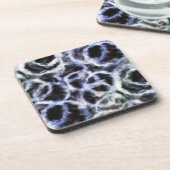 recycled indigo shibori : bier onderzetter (Linkerzijde)