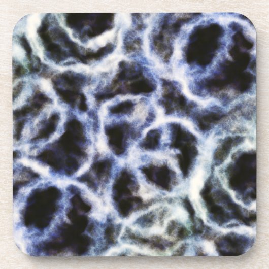 recycled indigo shibori : bier onderzetter (Voorkant)