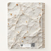 Recycled Paper Texture | Natural Fiber Design Notitieboek (Achterkant)
