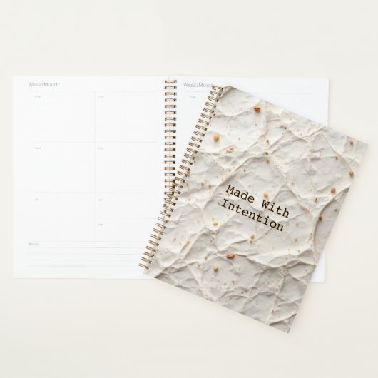 Recycled Paper Texture | Natural Fiber Design Planner (Display)