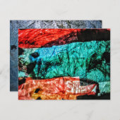 Recycled plastic fotostrip abstracte uitnodiging (Voorkant / Achterkant)