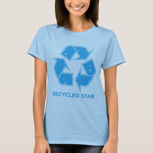Recyclede ster t-shirt (Voorkant)