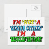 Recyclede tiener briefkaart (Voorkant / Achterkant)