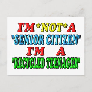 Recyclede tiener briefkaart