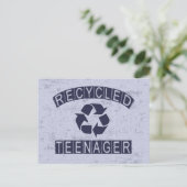 Recyclede tiener briefkaart (Staand voorkant)