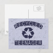 Recyclede tiener briefkaart (Voorkant / Achterkant)