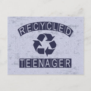Recyclede tiener briefkaart
